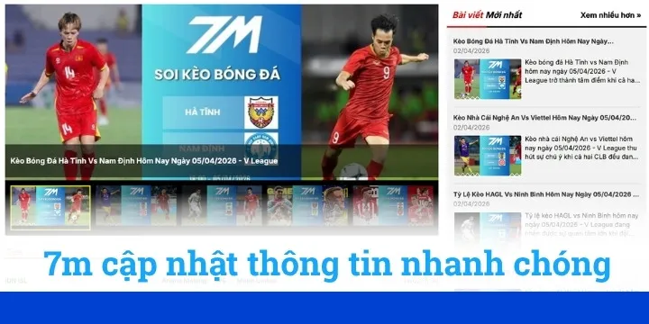 Cập nhật mọi thông tin 7m về kèo nhanh và chính xác nhất 