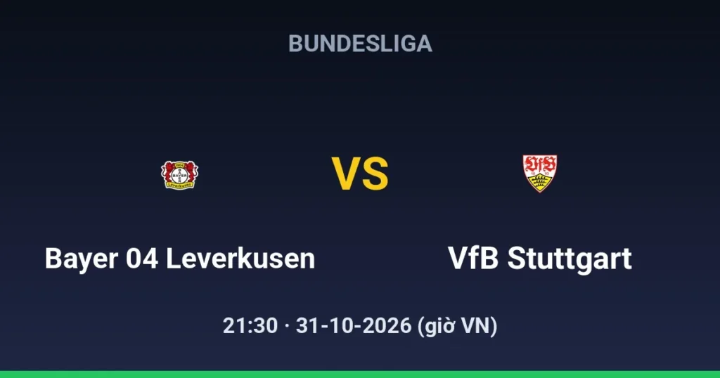 Bayer 04 Leverkusen vs VfB Stuttgart