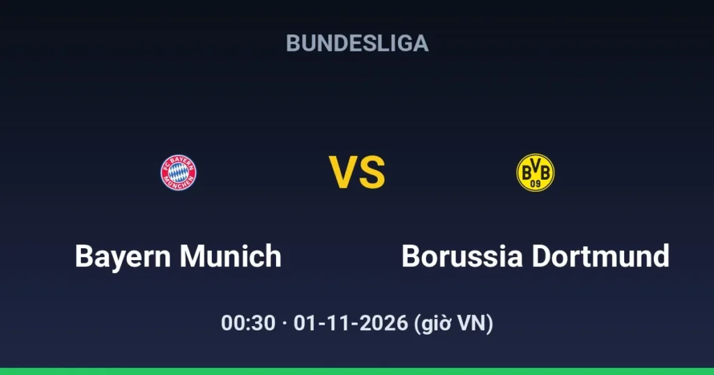 FC Bayern Munich vs Borussia Dortmund