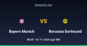 FC Bayern Munich vs Borussia Dortmund