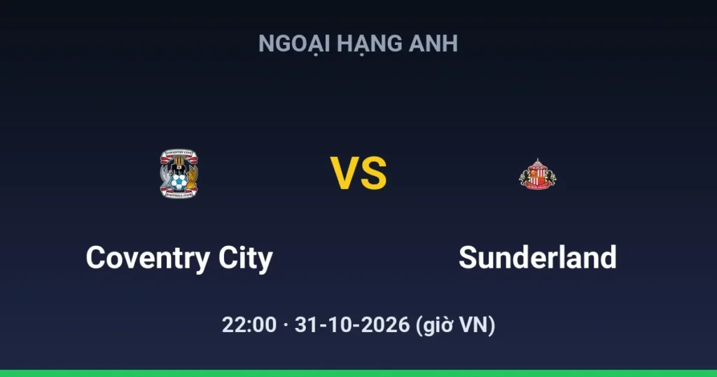 Coventry City vs Sunderland