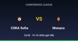 CSKA Sofia vs AS Monaco