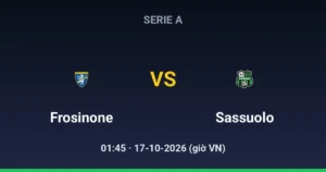Frosinone vs Sassuolo