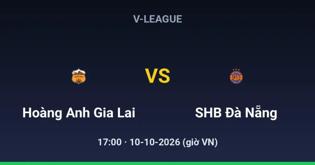 Hoàng Anh Gia Lai vs SHB Đà Nẵng