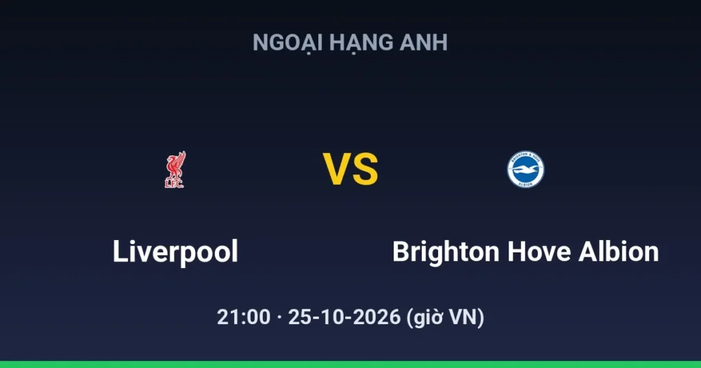 Liverpool vs Brighton Hove Albion