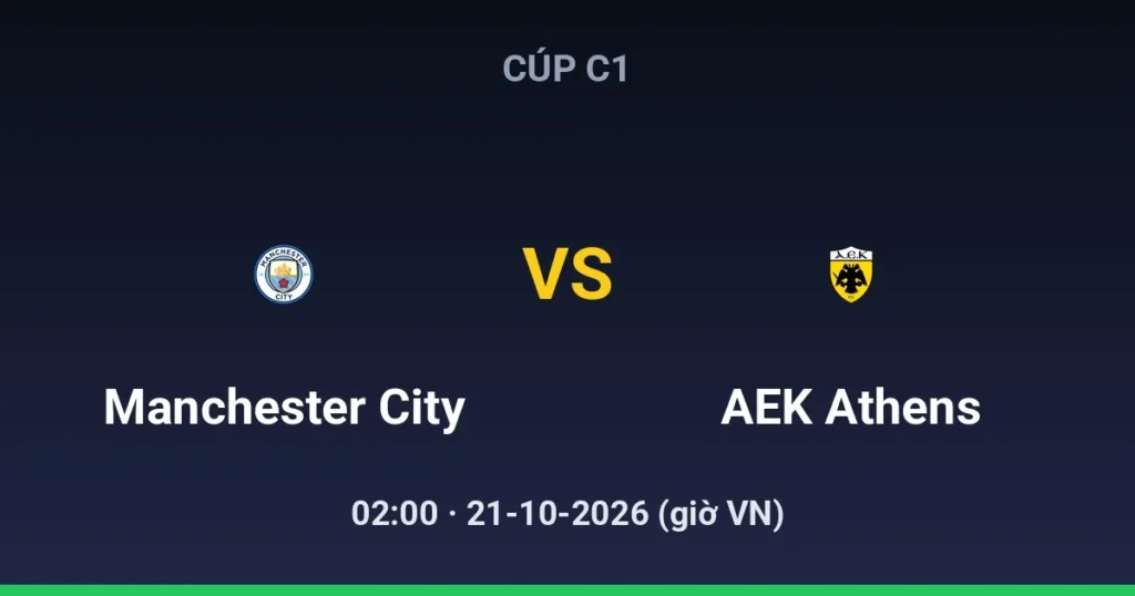 Manchester City vs AEK Athens