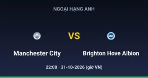 Manchester City vs Brighton Hove Albion