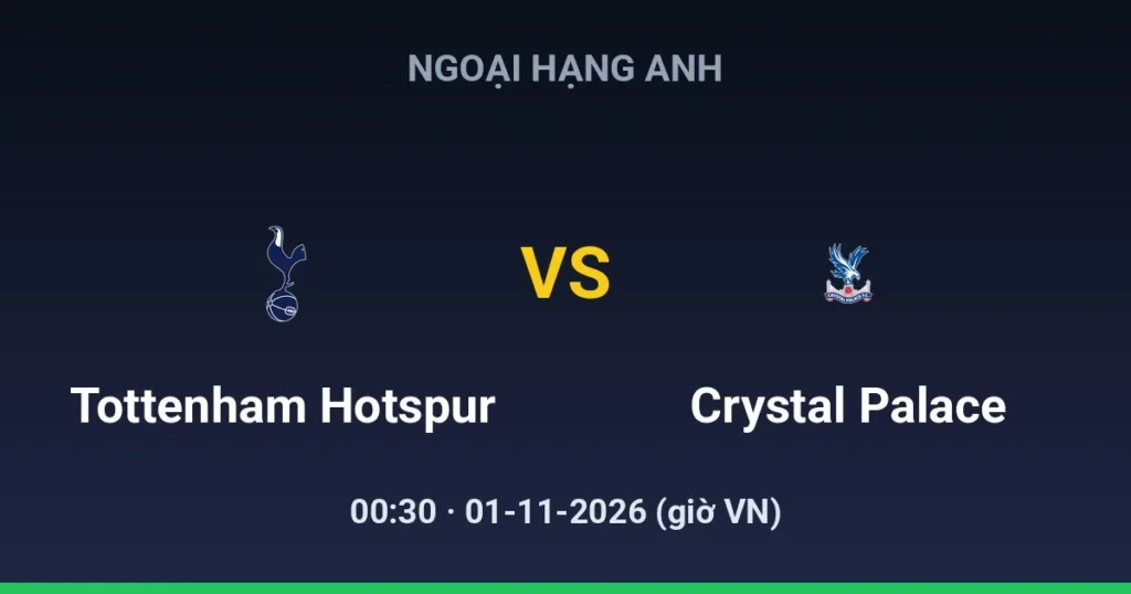 Tottenham Hotspur vs Crystal Palace