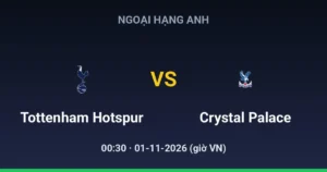 Tottenham Hotspur vs Crystal Palace