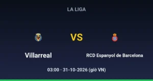 Villarreal CF vs RCD Espanyol de Barcelona